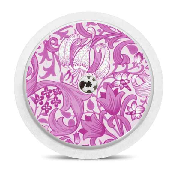Freestyle Libre Sticker pink flowers