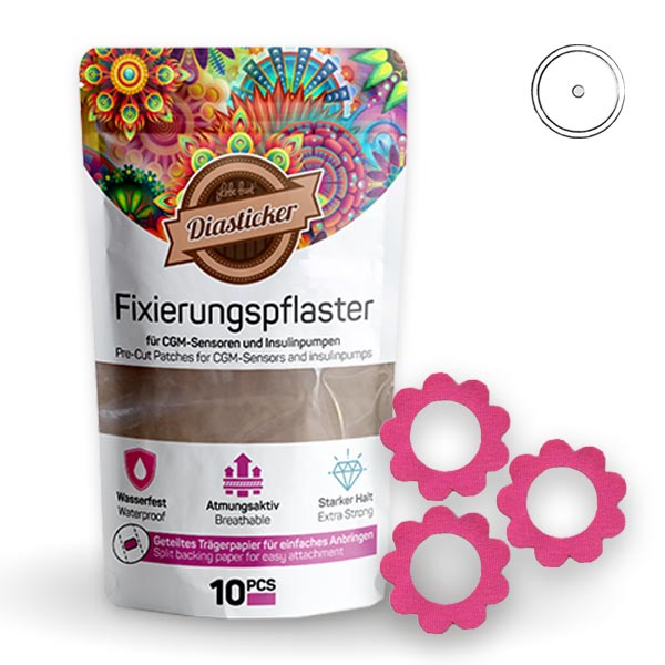 Freestyle Libre Fixierung Pink Blume