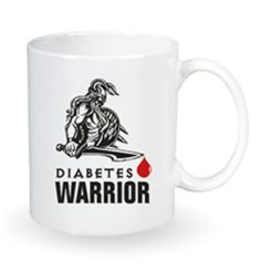 Diabetestasse, Diabetes-Tasse mit Diabetessprüchen Diabetes Warrior