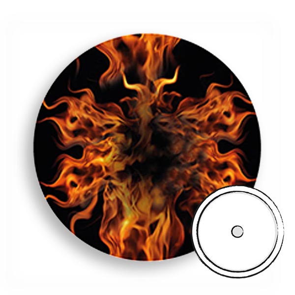 Overpatch rund freestyle Libre pflaster Flames