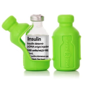Silikon-Schutzhülle Insulinfläschchen Hellgrün