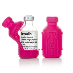 Silikon-Schutzhülle Insulinfläschchen Himbeere
