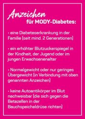 Anzeichen für MODY Diabetes