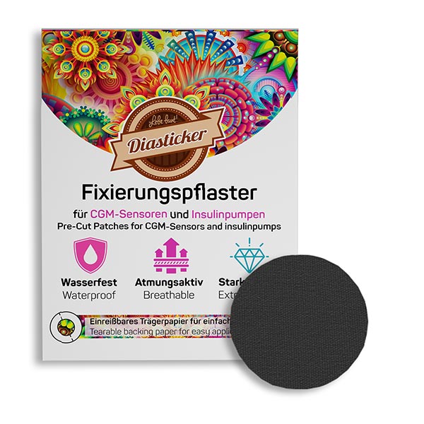 Freestyle Libre 3 Overpatch Fixierpflaster Tapes Fixierung Schwarz