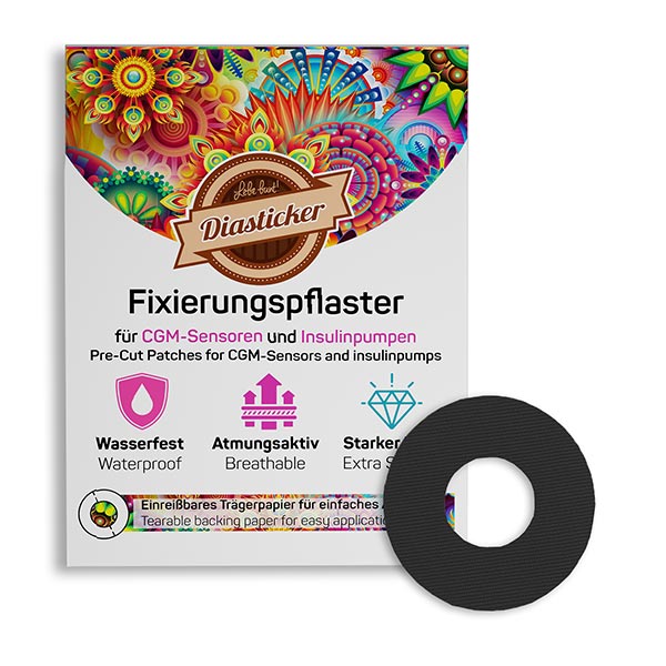 Freestyle Libre 3 Fixierpflaster Tapes - Schwarz