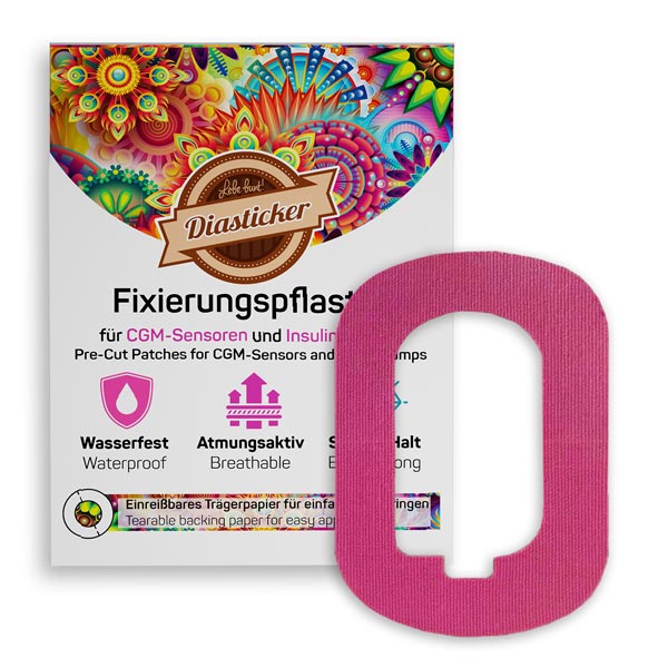 Accu-Chek Solo Fixierpflaster - Pink
