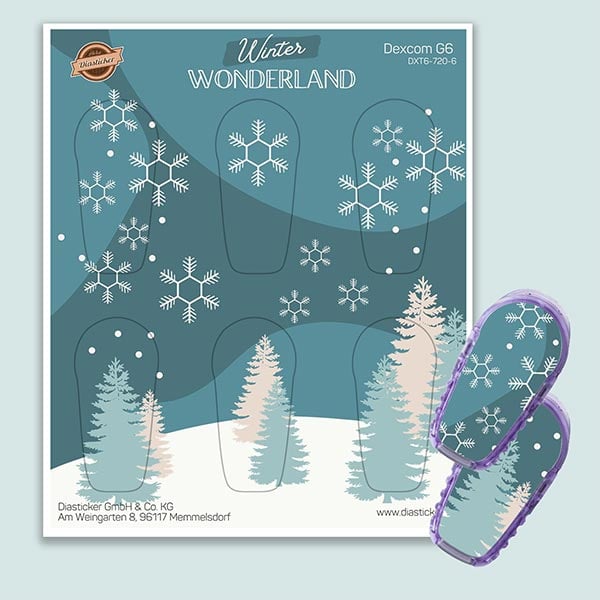 Dexcom G6 Stickerset Winter Wonderland Weihnachtsedition 2023