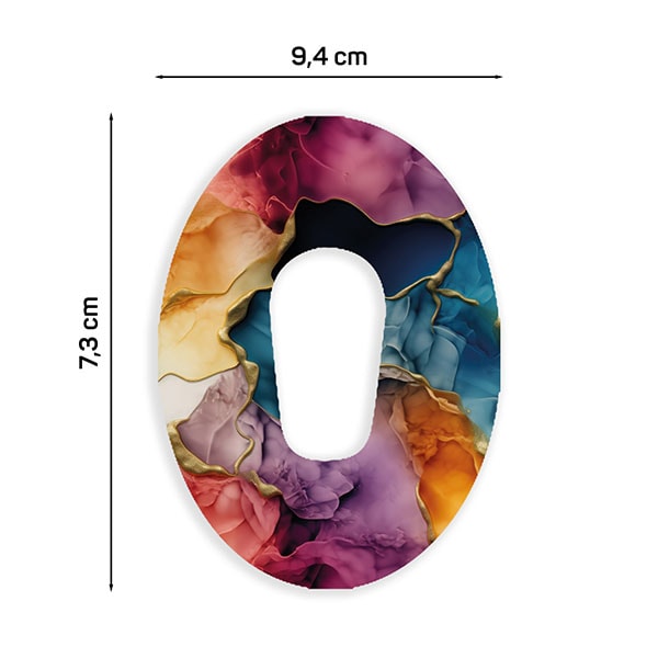 Pflaster Tapes Fixierung bunt mit Motiv colorful smoke rauch für Dexcom G6