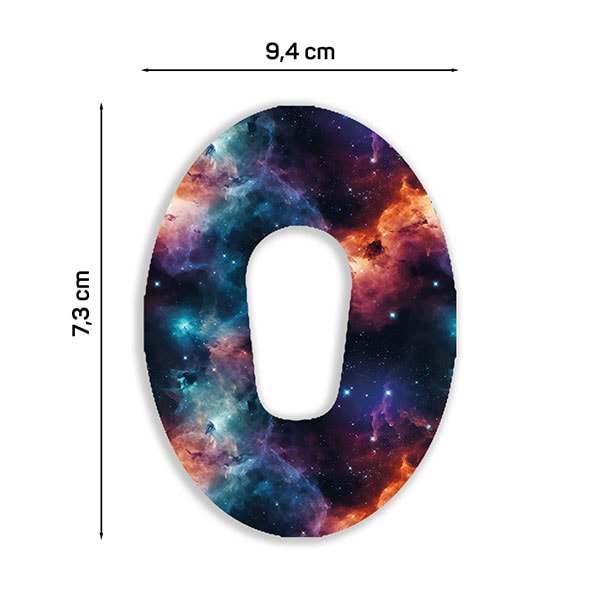 Pflaster Tapes Fixierung bunt mit Motiv Space Galaxy für Dexcom G6