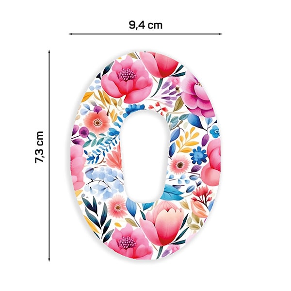 Pflaster Tapes Fixierung bunt mit Motiv spring flowers frühlings blumen für Dexcom G6