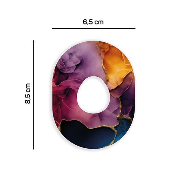 Pflaster Tapes Fixierung bunt mit Motiv colorful smoke rauch für Dexcom G7
