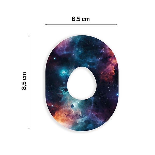 Pflaster Tapes Fixierung bunt mit Motiv Space Galaxy für Dexcom G7