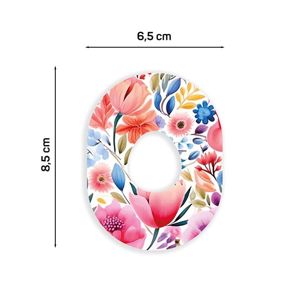 Pflaster Tapes Fixierung bunt mit Motiv spring flowers frühlings blumen für Dexcom G7