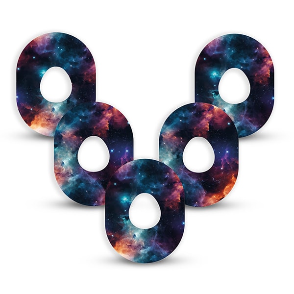 Dexcom G7 Pflaster Tapes Fixierung bunt mit Motiv Galaxy Nebula
